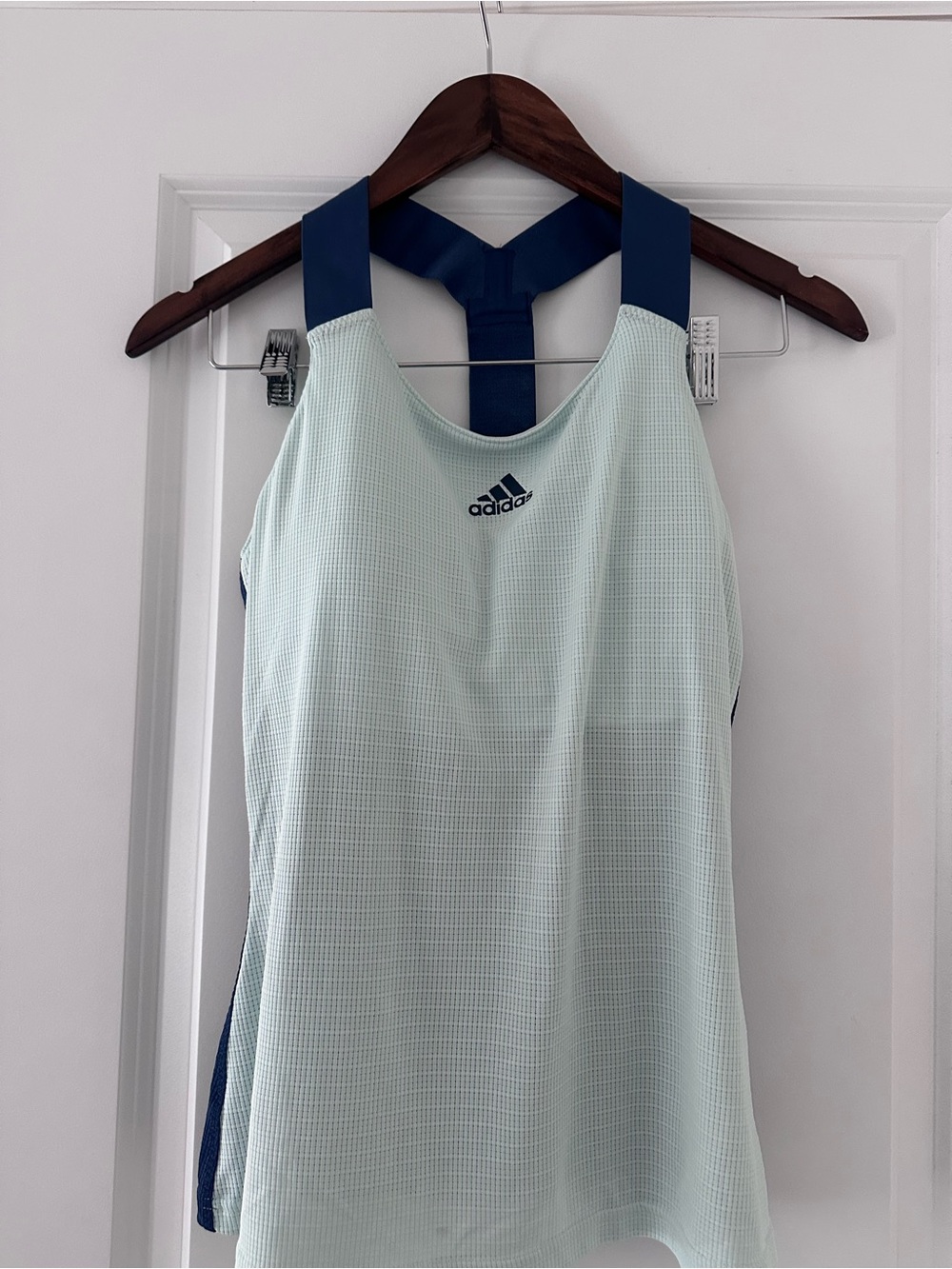 adidas Mint Green Tank Top with Navy Straps